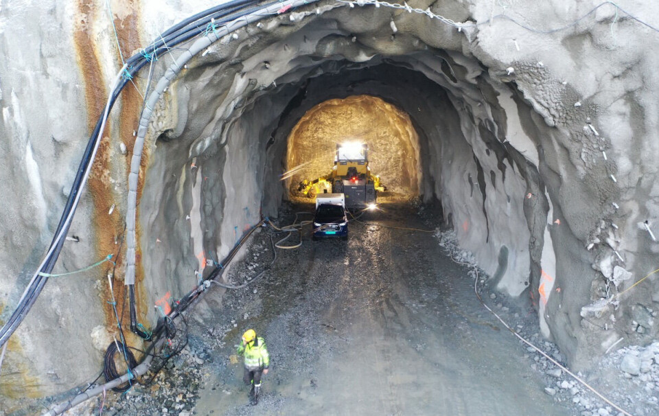 A file phote of the water inlet and outlet tunnel under construction. Andfjord Salmon today reported that tunnelers have made unexpectedly quick progress in the last month.