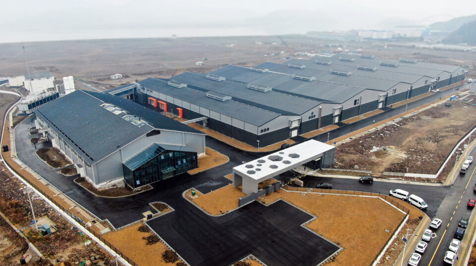 The salmon farm in Gaotang, Ningbo, in mid-February 2024.