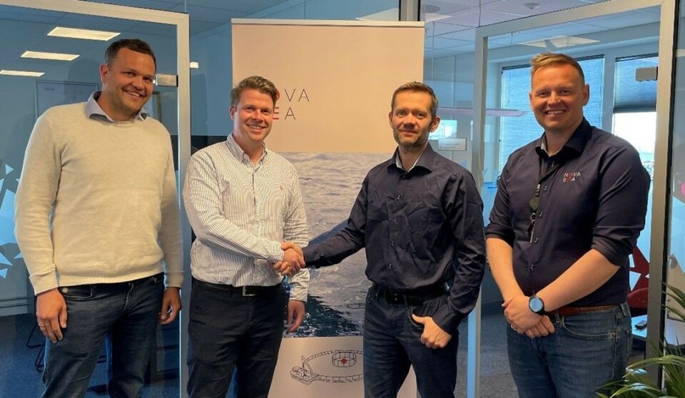 From left: Håvard Remøy and Frank Edvard Vike from MMC First Process, and Tom Eirik Aasjord, and Espen Gleinsvåg from Nova Sea.