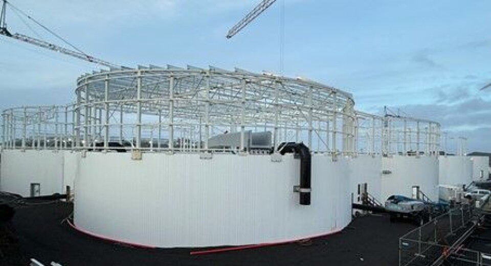Tanks with a diameter of 25 metres are being built at First Water. Later, the plant will also have tanks with a diameter of 28 metres.