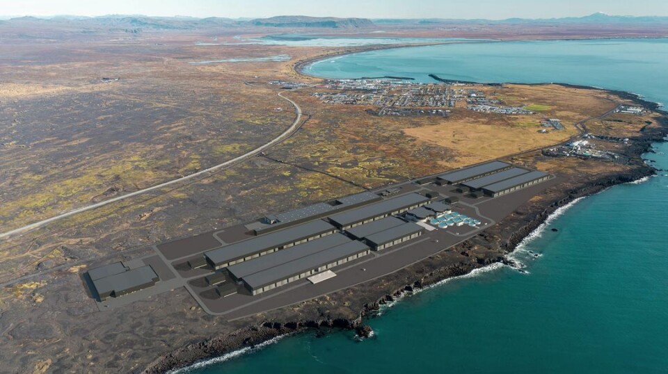 This is what the facility at Thorlakshofn in Iceland will look like when it is completed.