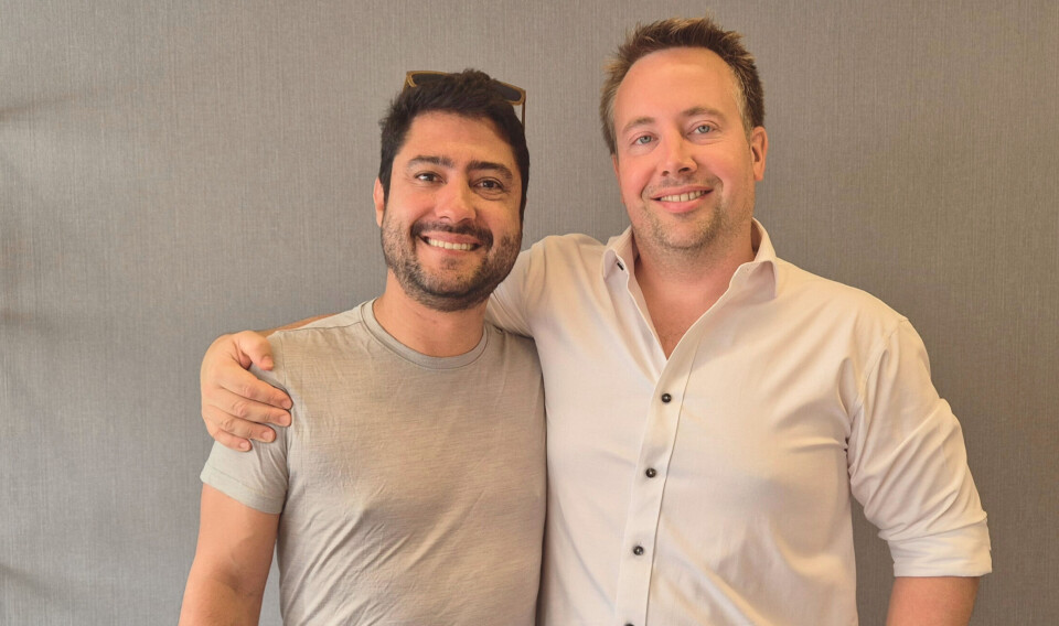 Carlos Espinal, left, and Robin van de Ven co-founded the Dutch company Landing Aquaculture, which is now wholly owned by Van de Ven.