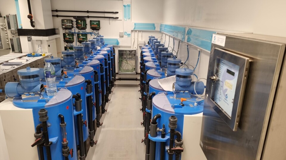 One of the challenge units seen in a photo taken during the fit-out in June. Despite being flow-through untis, they can still operate in the same 6-28 degree temperature range as the RAS facilities.