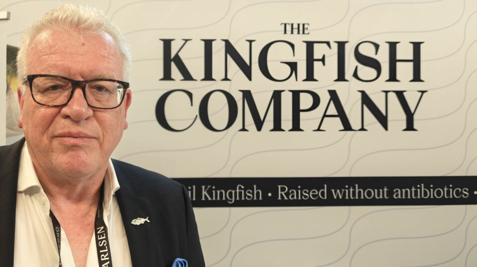 The Kingfish Company chief executive Vincent Erenst, who will retire at the end of the year, pictured at Seafood Expo Global in Barcelona earlier this year.
