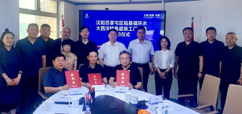 The agreement to build a 10,000-tonnes per year salmon RAS facility in Shenyang, northeast China, was signed on Friday. It is intended to be the first 20 that will be operational by 2030.